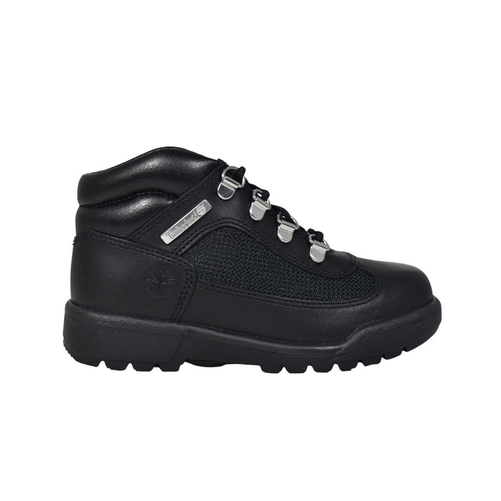 Timberland Field Boot LF Junior 'Black Smooth' TB 015706 001 NWT NIB
